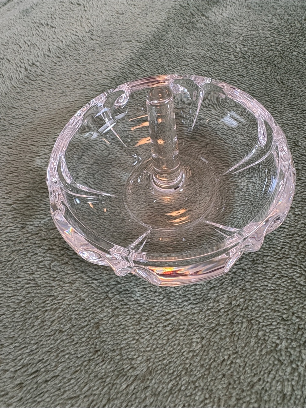 Lenox Clear Crystal Wedding Promises ring holder - Vintage Style